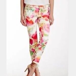 KATE Spade NY Broome Street Capri Bright Watercolor Play Hooky Jeans Size 27